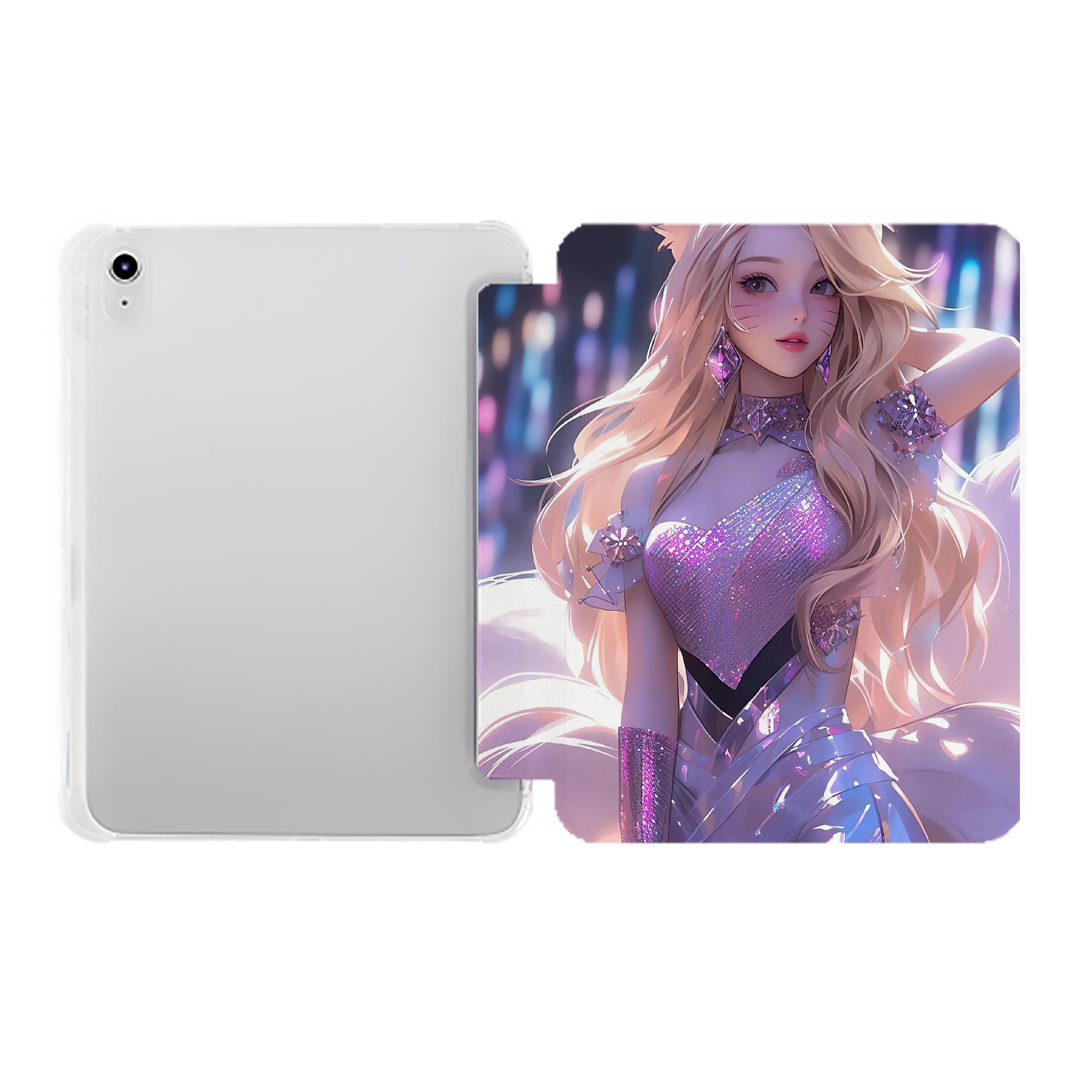 （画像用） リーグ・オブ・レジェンド League of Legends LOL IPad ケース ペン収納付き 三つ折りスタンド PUレザー×シリコン 対応機種9.5/10.5/10.9インチ